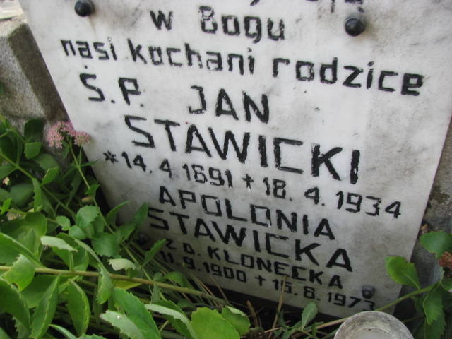 Jan STAWICKI  1891 Tczew - Grobonet - Wyszukiwarka osób pochowanych