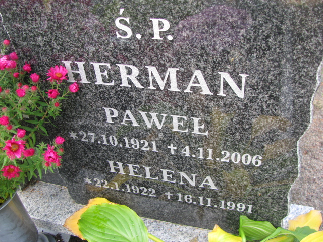 Helena HERMAN  1922 Tczew - Grobonet - Wyszukiwarka osób pochowanych