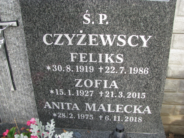 Feliks CZYŻEWSKI  1919 Tczew - Grobonet - Wyszukiwarka osób pochowanych