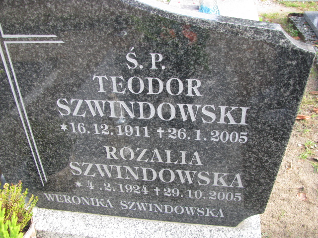 Teodor Jan SZWINDOWSKI  1911 Tczew - Grobonet - Wyszukiwarka osób pochowanych