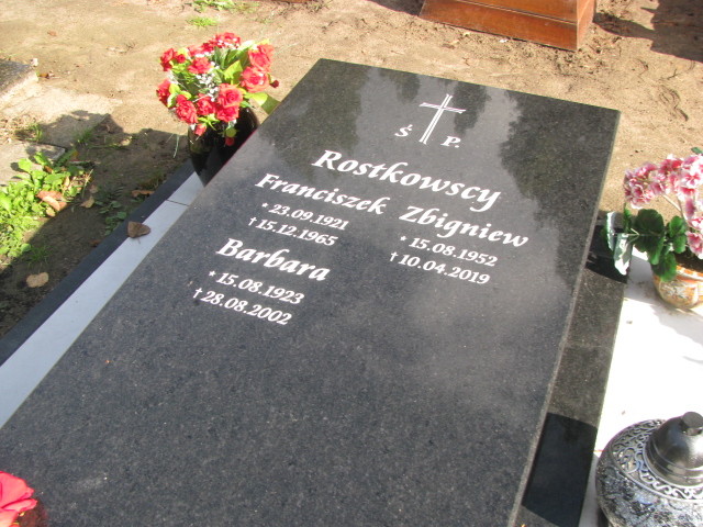 Franciszek Rostkowski 1921 Tczew - Grobonet - Wyszukiwarka osób pochowanych