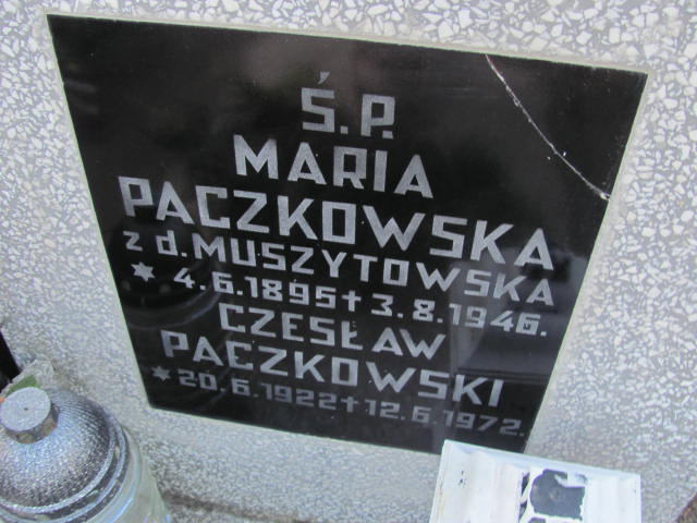 Maria PACZKOWSKA  1895 Tczew - Grobonet - Wyszukiwarka osób pochowanych