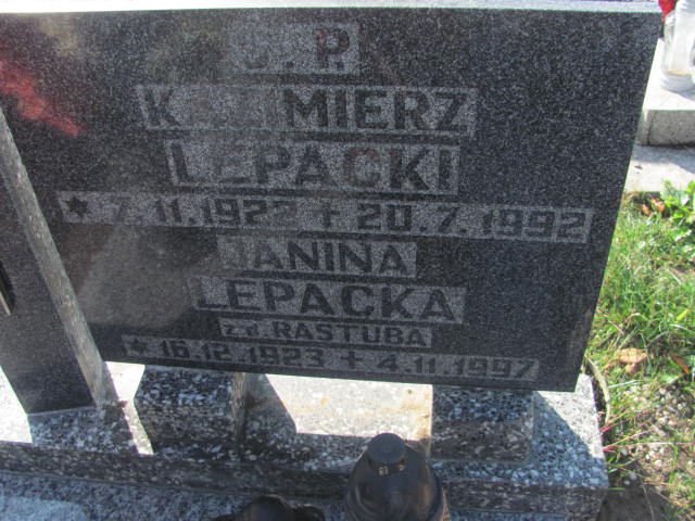 Janina Lepacka  1923 Tczew - Grobonet - Wyszukiwarka osób pochowanych