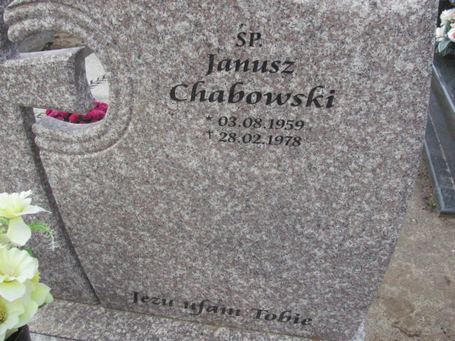 Janusz CHABOWSKI  1959 Tczew - Grobonet - Wyszukiwarka osób pochowanych