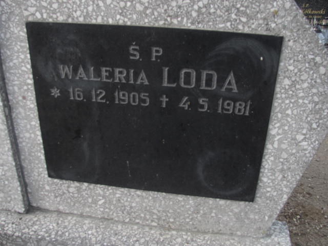 Waleria LODA  1905 Tczew - Grobonet - Wyszukiwarka osób pochowanych