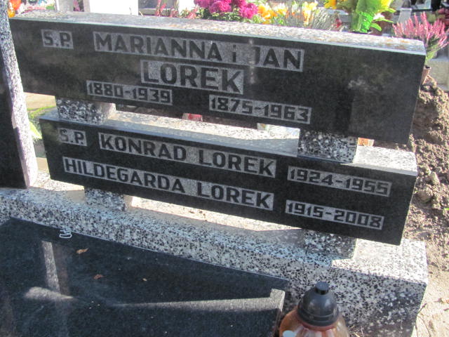 Marianna LOREK  1879 Tczew - Grobonet - Wyszukiwarka osób pochowanych