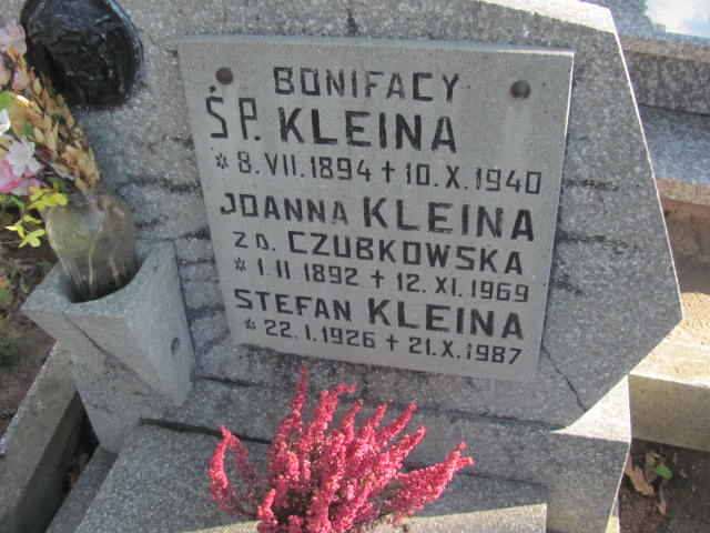 Bonifacy KLEINA  1894 Tczew - Grobonet - Wyszukiwarka osób pochowanych