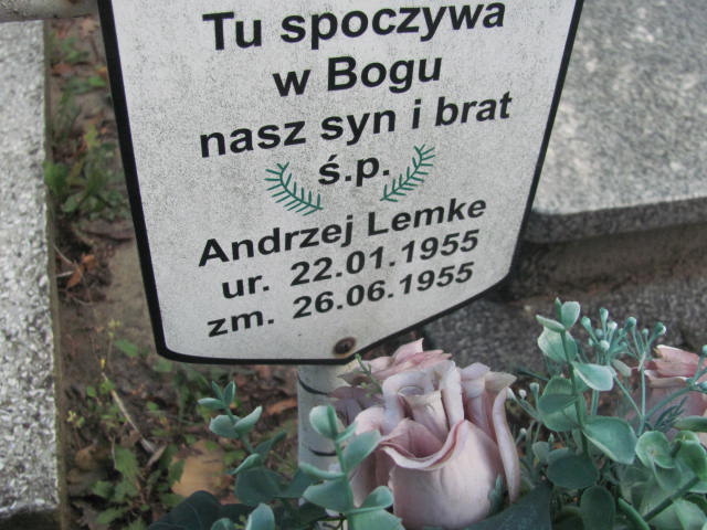 Andrzej LEMKE  1955 Tczew - Grobonet - Wyszukiwarka osób pochowanych