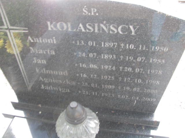 Edmund Kolasiński 1925 Tczew - Grobonet - Wyszukiwarka osób pochowanych