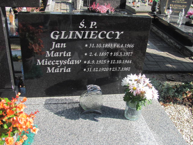 Mieczysław GLINIECKI  1925 Tczew - Grobonet - Wyszukiwarka osób pochowanych