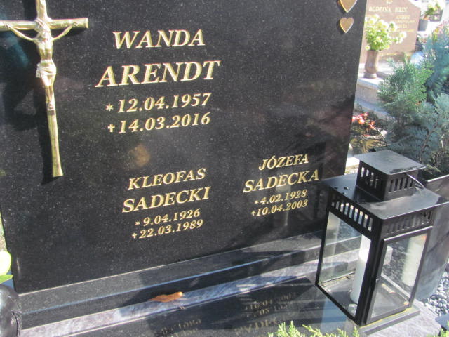 Wanda Arendt 1957 Tczew - Grobonet - Wyszukiwarka osób pochowanych