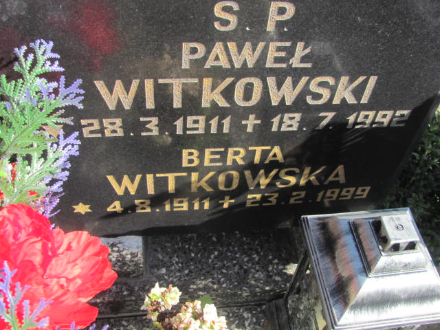 Paweł WITKOWSKI  1911 Tczew - Grobonet - Wyszukiwarka osób pochowanych