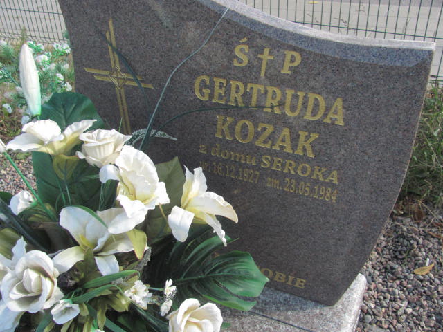 Gertruda KOZAK  1927 Tczew - Grobonet - Wyszukiwarka osób pochowanych